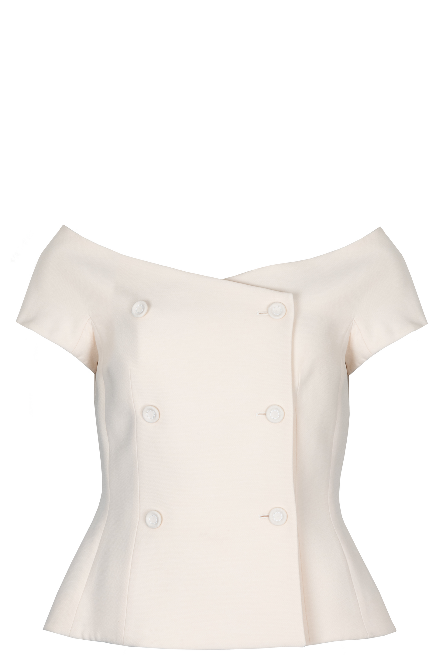 CHRISTIAN DIOR Off Shoulder Jacket Ivory