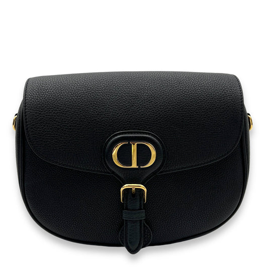 Bobby Shoulder Bag Black in Calfskin, Gold hardware