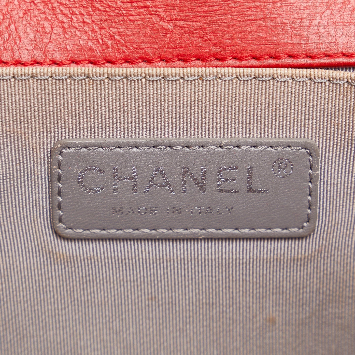 CHANEL Small Lambskin Double Stitch Boy Flap Shoulder Bag