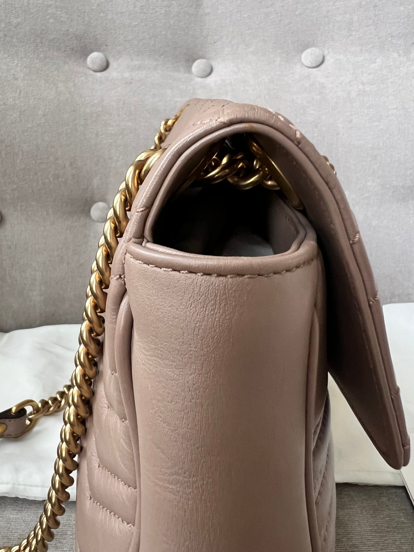 Gucci GG Dusty Pink Marmont Medium Shoulder Bag