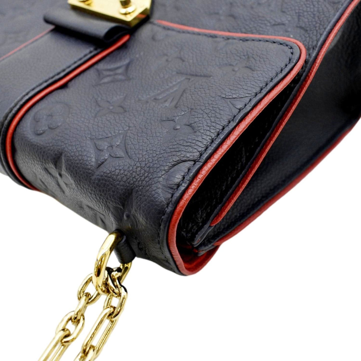 LOUIS VUITTON Saint Sulpice PM Empreinte Leather Crossbody Bag Noir