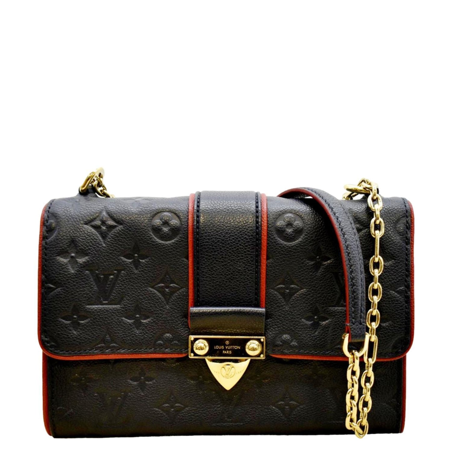 LOUIS VUITTON Saint Sulpice PM Empreinte Leather Crossbody Bag Noir