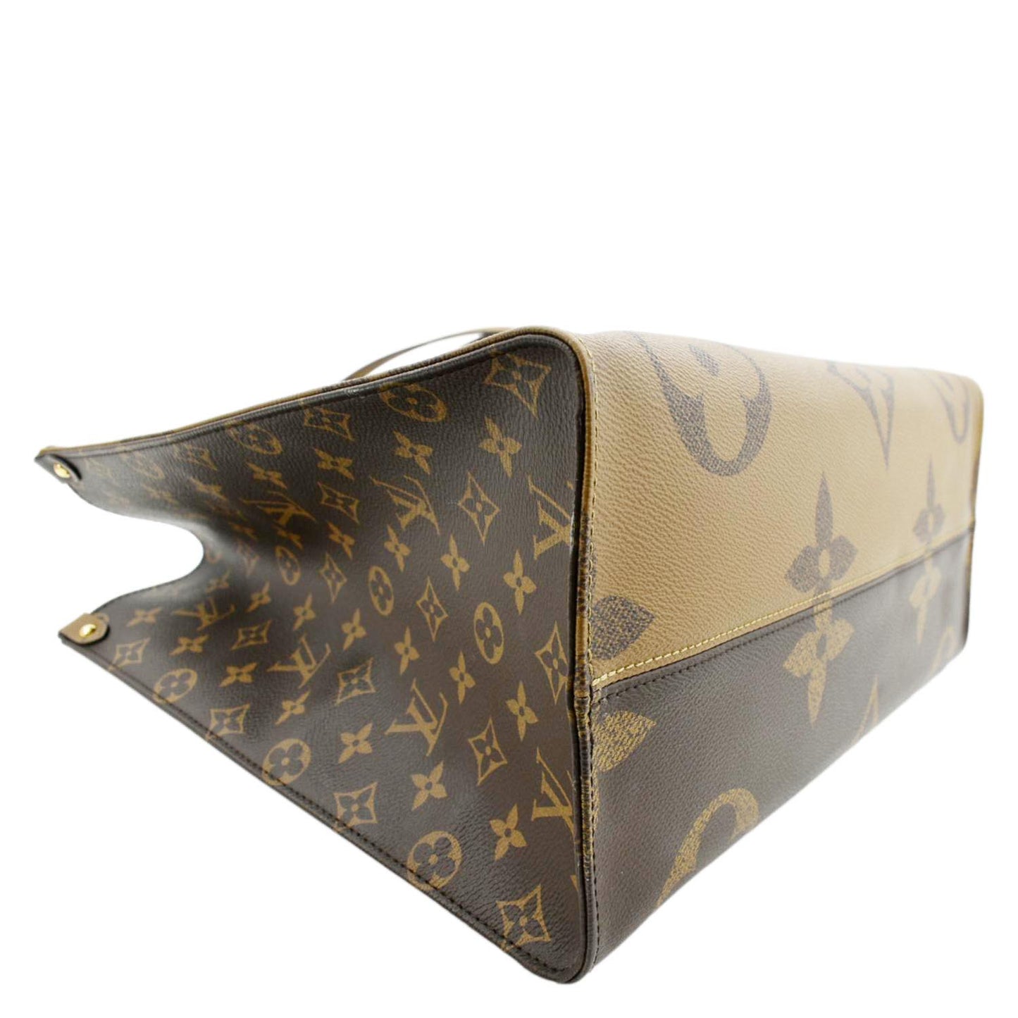 LOUIS VUITTON Onthego GM Giant Monogram Canvas Tote Shoulder Bag Brown