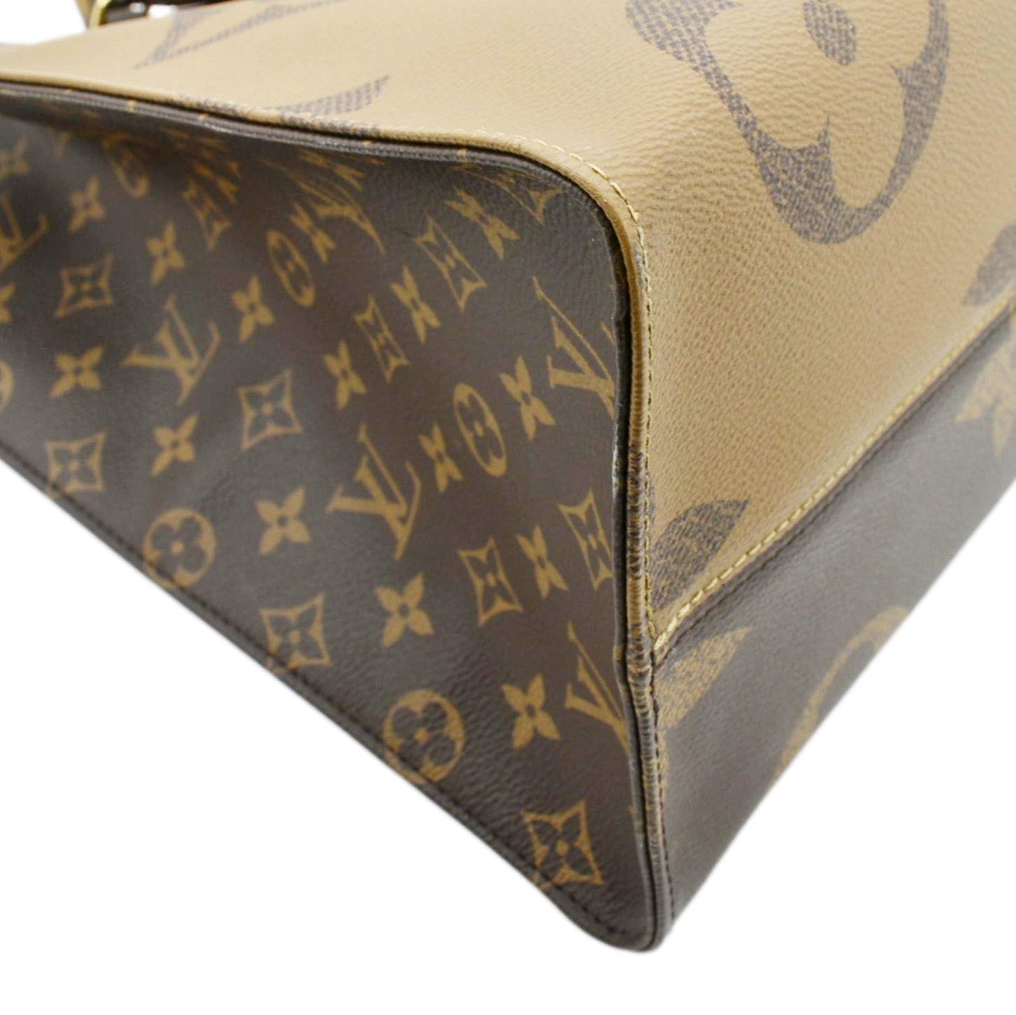 LOUIS VUITTON Onthego GM Giant Monogram Canvas Tote Shoulder Bag Brown