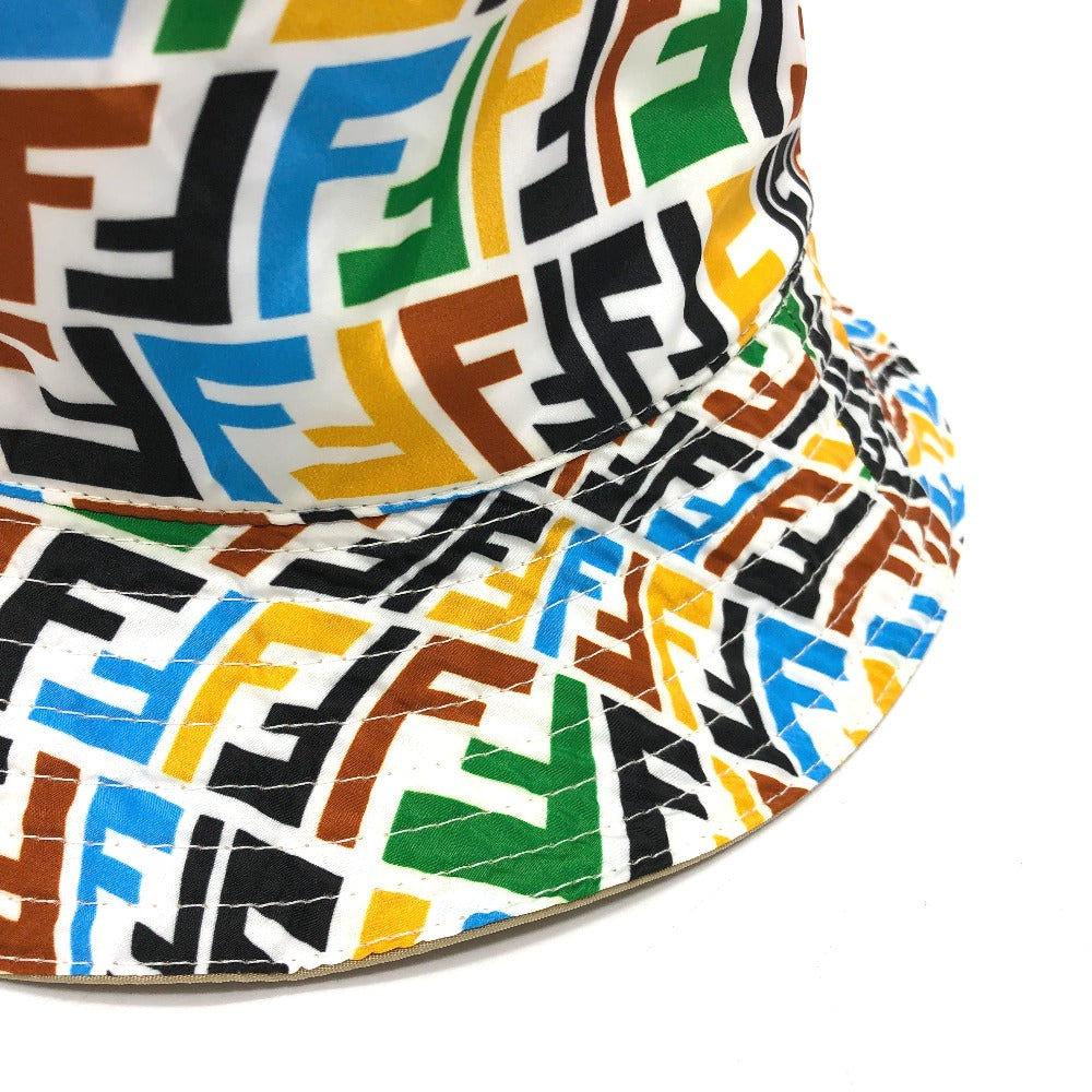FENDI hat Nylon Beige / multicolor Zucca reversible mens Used
