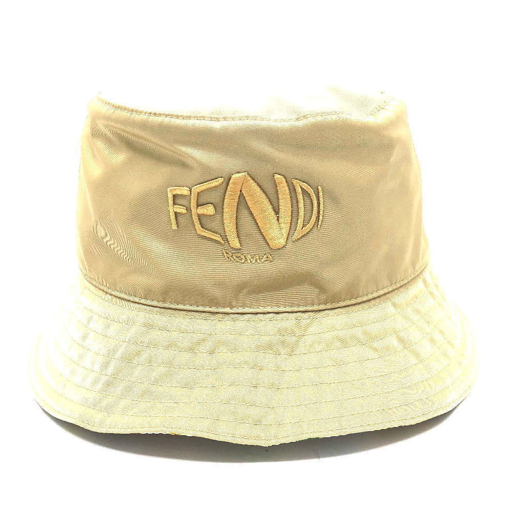 FENDI hat Nylon Beige / multicolor Zucca reversible mens Used
