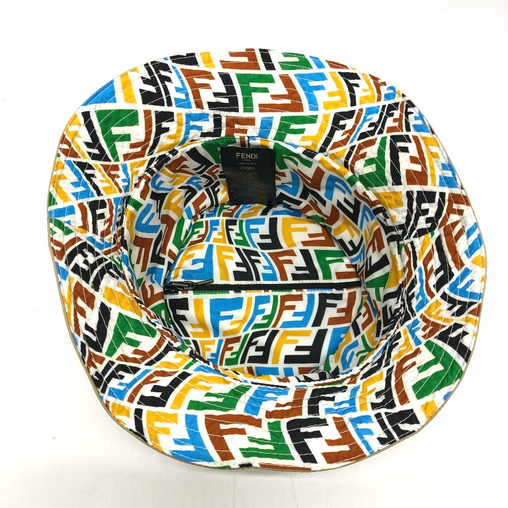 FENDI hat Nylon Beige / multicolor Zucca reversible mens Used