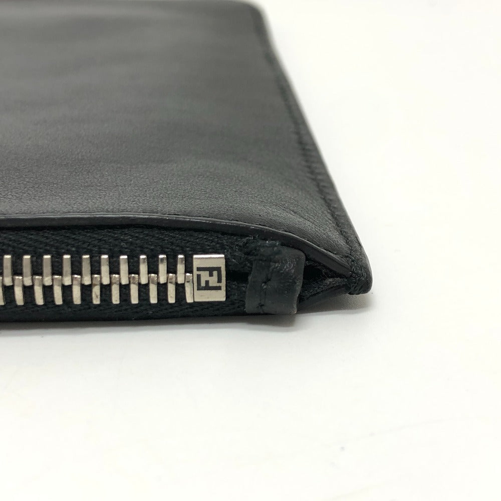 FENDI Clutch bag 7N0078  leather black LOVE mens Used
