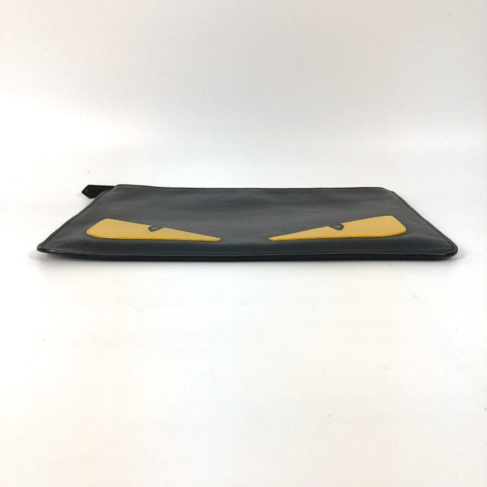 FENDI Clutch bag 7N0078 leather black monster Women Used