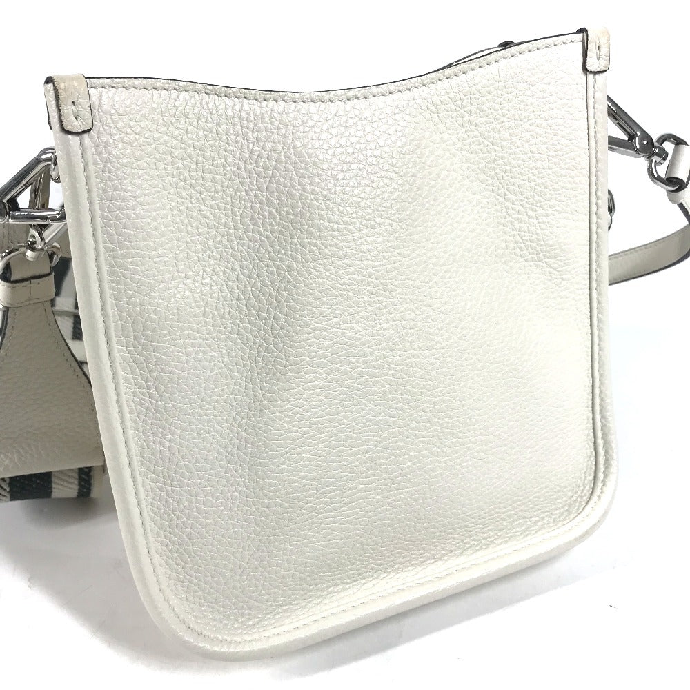 PRADA Shoulder Bag 1BH191 leather white logo Women Used