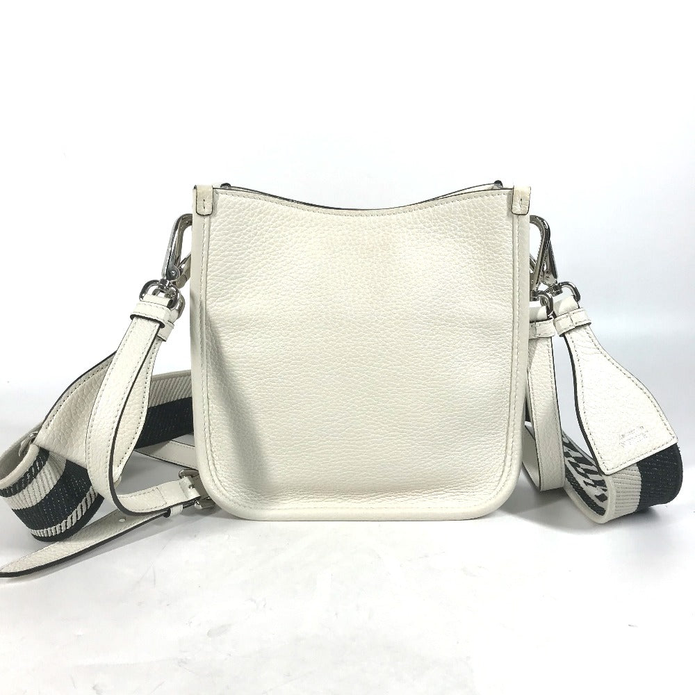 PRADA Shoulder Bag 1BH191 leather white logo Women Used