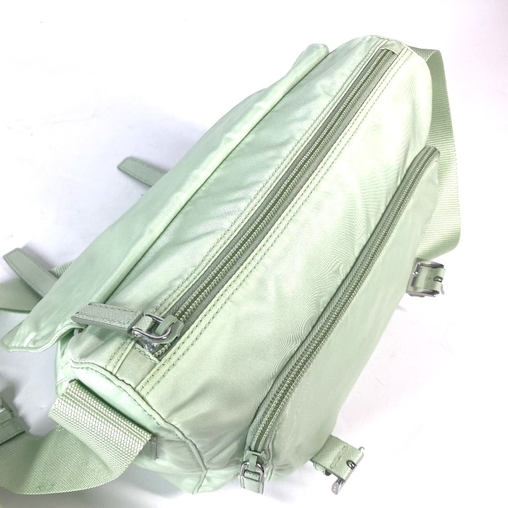 PRADA Shoulder Bag 1BD953 Nylon green Triangle logo plate Re-Nylon Women Used