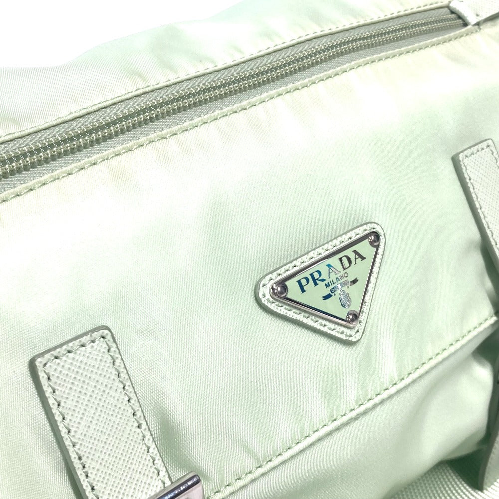 PRADA Shoulder Bag 1BD953 Nylon green Triangle logo plate Re-Nylon Women Used