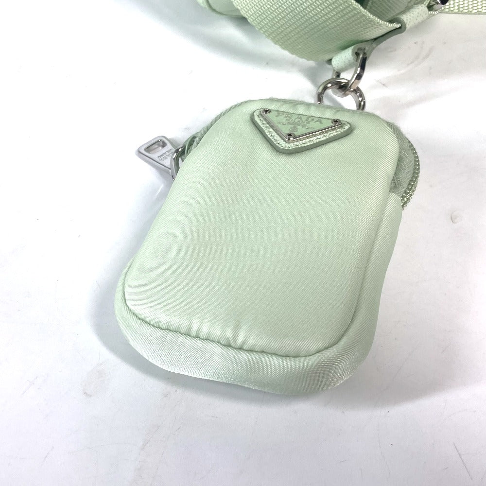 PRADA Shoulder Bag 1BD953 Nylon green Triangle logo plate Re-Nylon Women Used