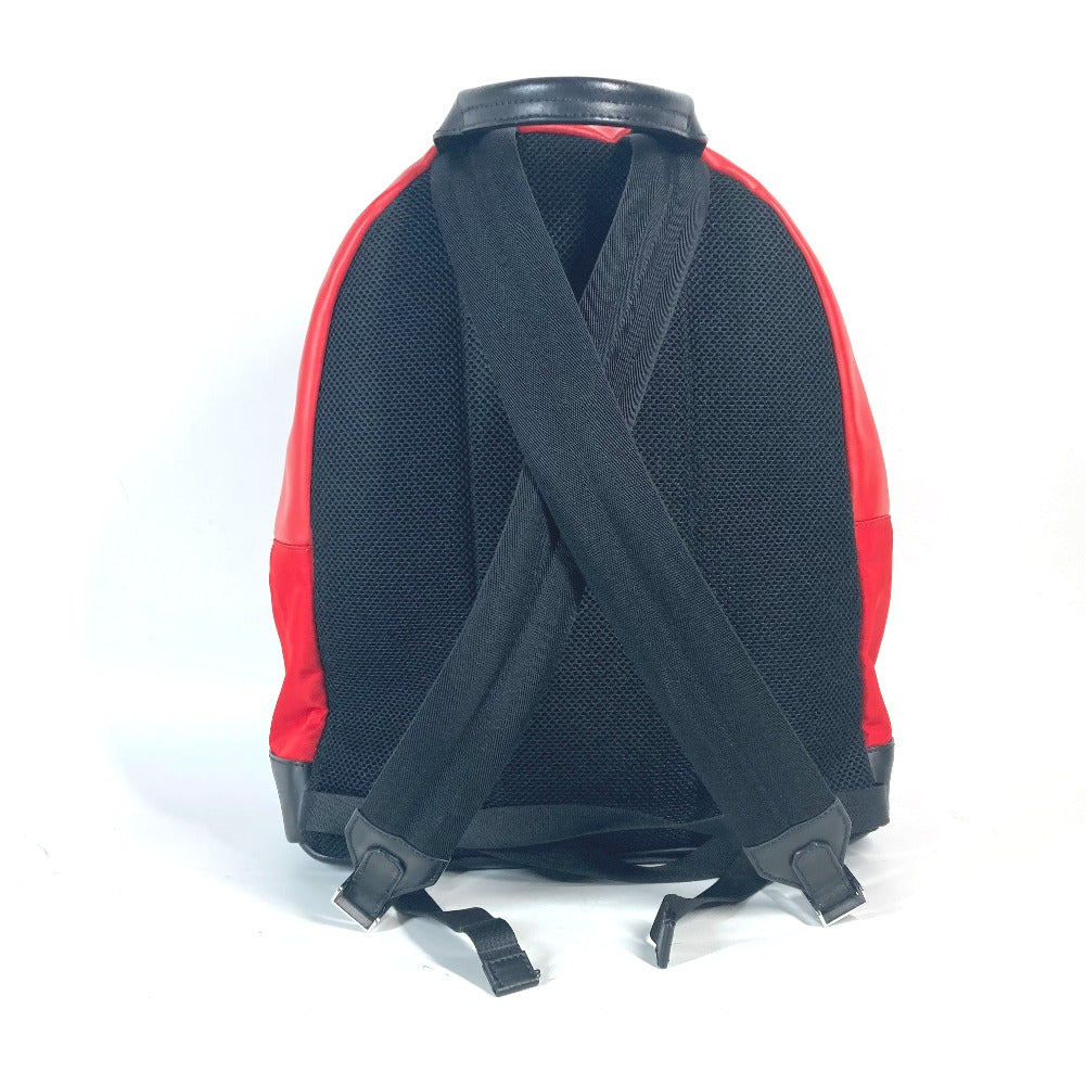 FENDI Backpack 7VZ012 Nylon / leather Red Monster logo