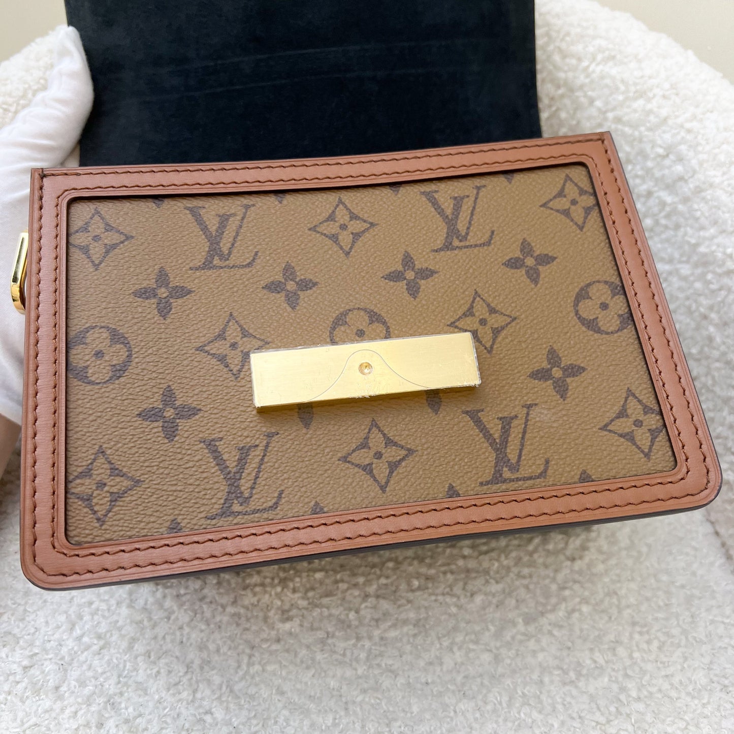 LV Mini Dauphine in Reverse Monogram, Monogram Canvas and GHW