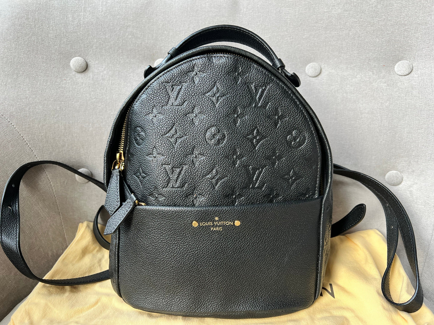 Louis Vuitton Sarbonne Backpack Black Empreinte