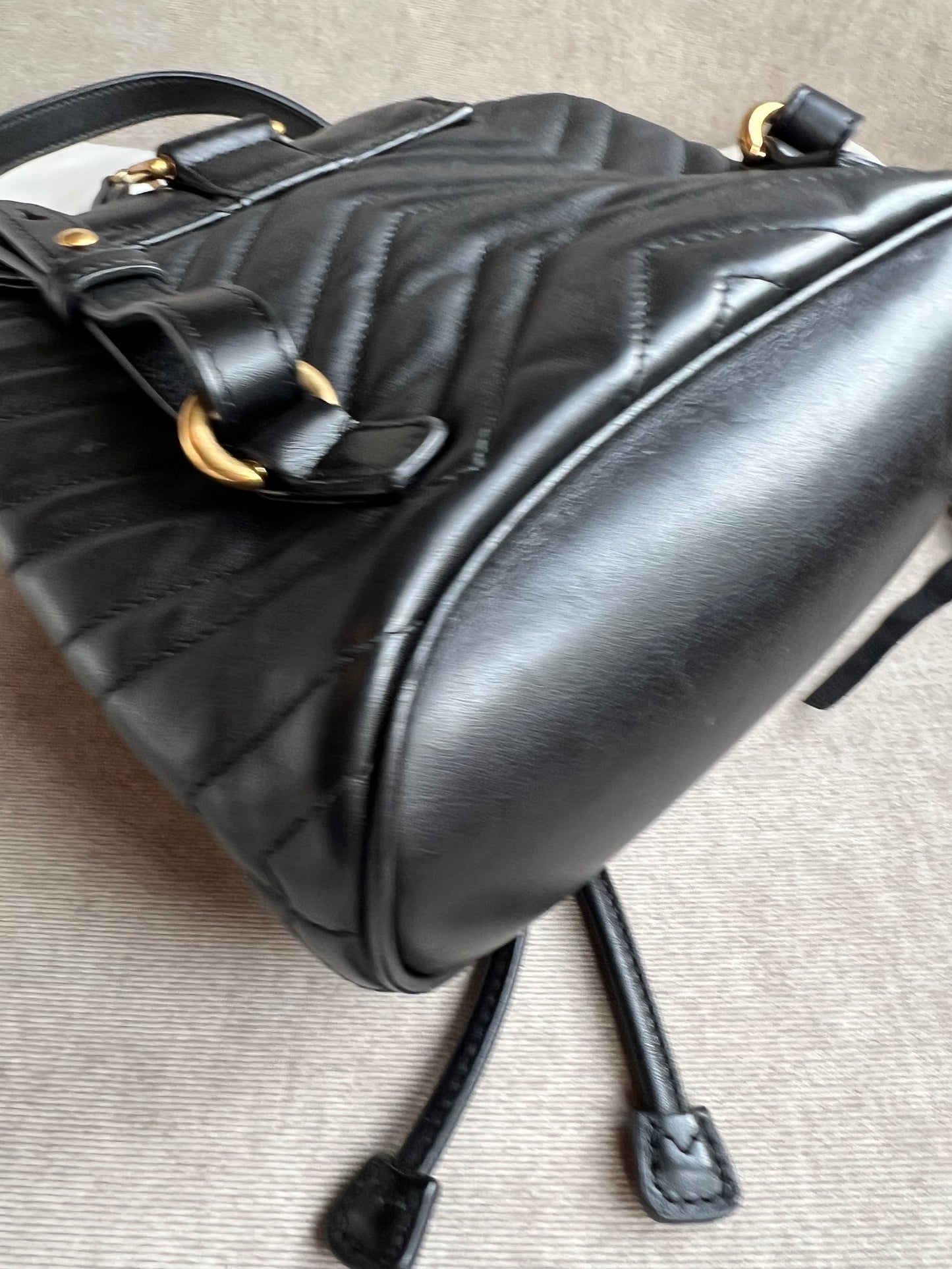 Gucci GG Black Mini Marmont Backpack