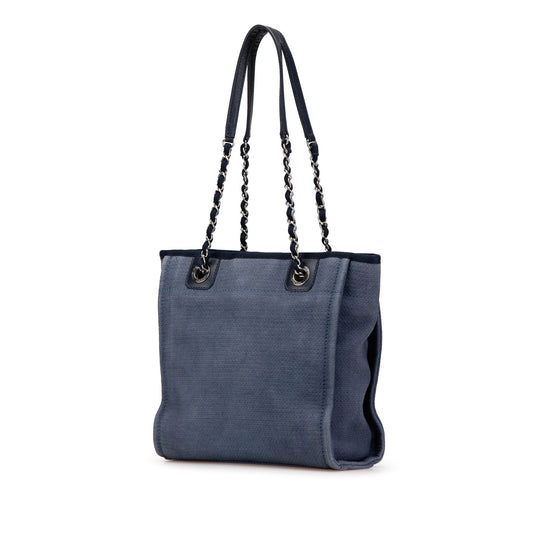 Blue Chanel Mini Canvas Deauville Shopping Tote