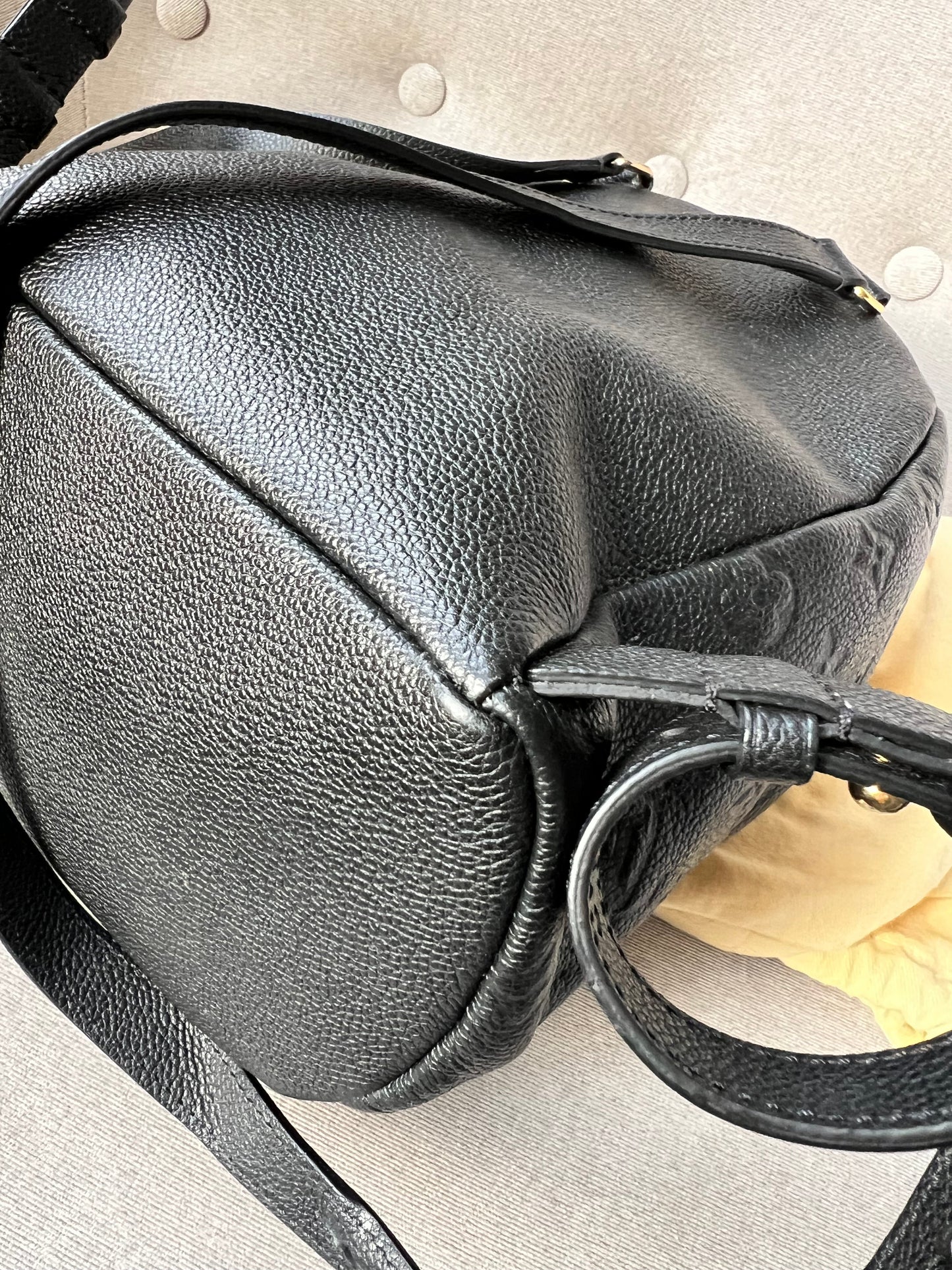 Louis Vuitton Sarbonne Backpack Black Empreinte