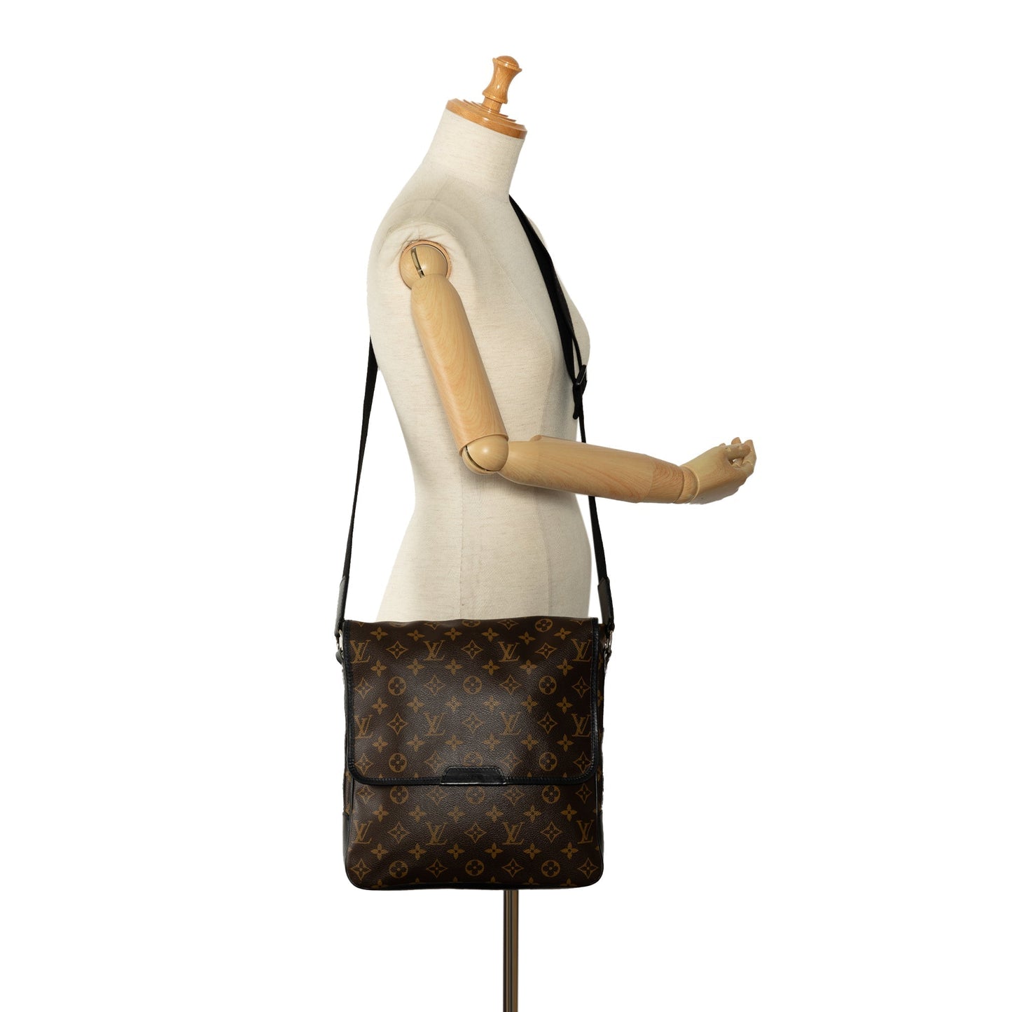 Brown Louis Vuitton Monogram Macassar Bass MM Crossbody Bag