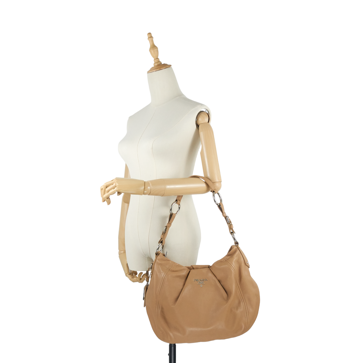 Vitello Daino Leather Shoulder Bag