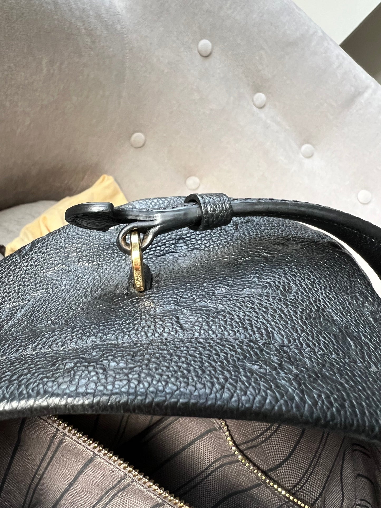 Louis Vuitton Sarbonne Backpack Black Empreinte