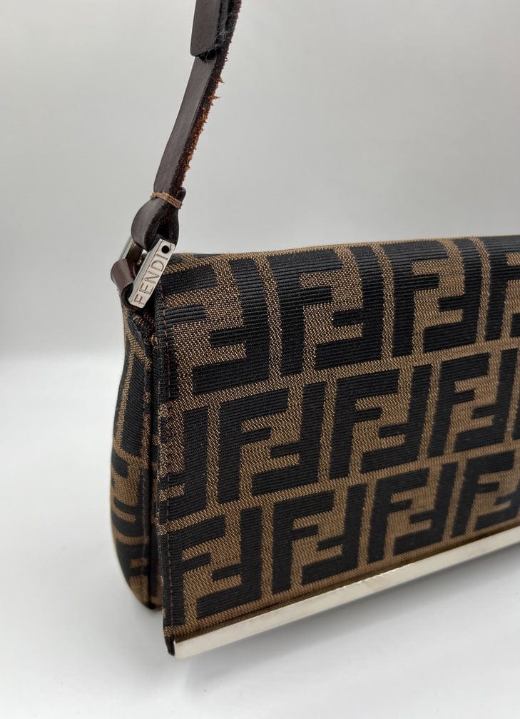 Vintage Fendi Shoulder Bag in Zucca Monogram Canvas