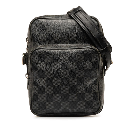 Black Louis Vuitton Damier Graphite Rem Crossbody Bag