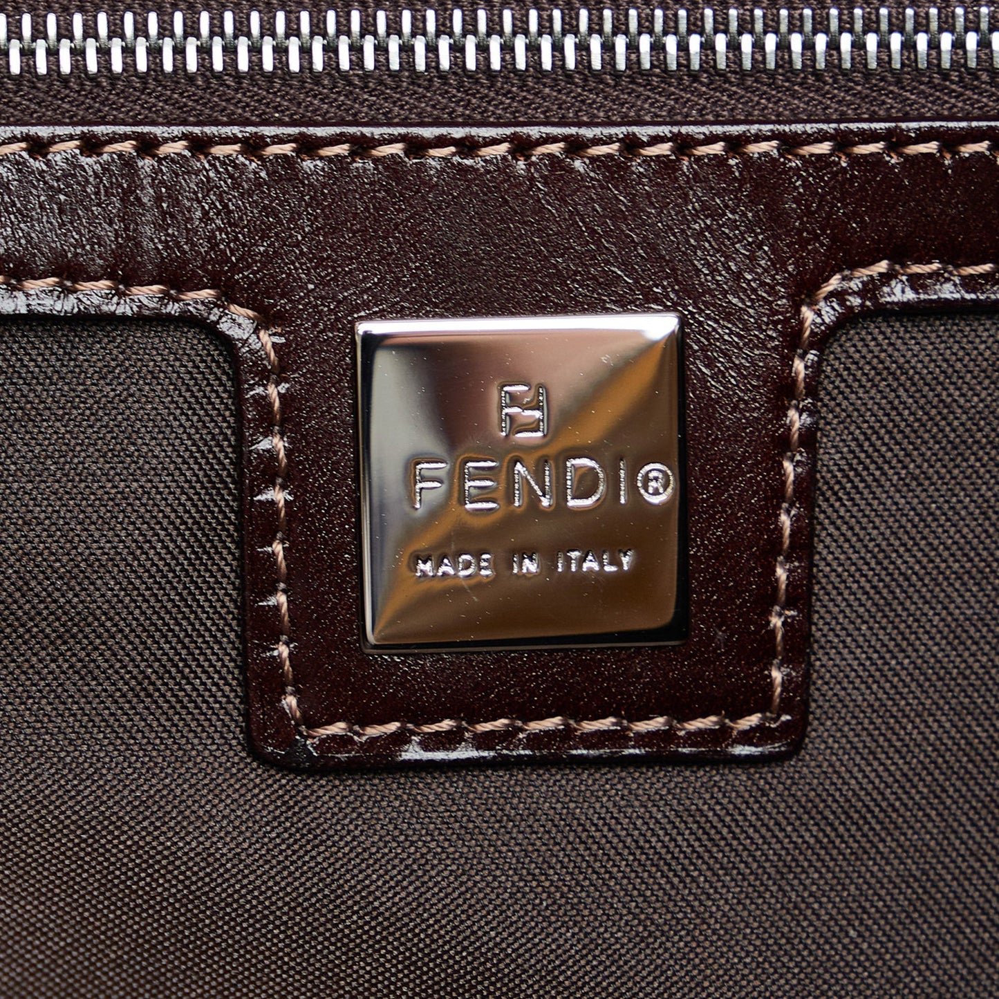 FENDI Zucca Canvas Shoulder Bag