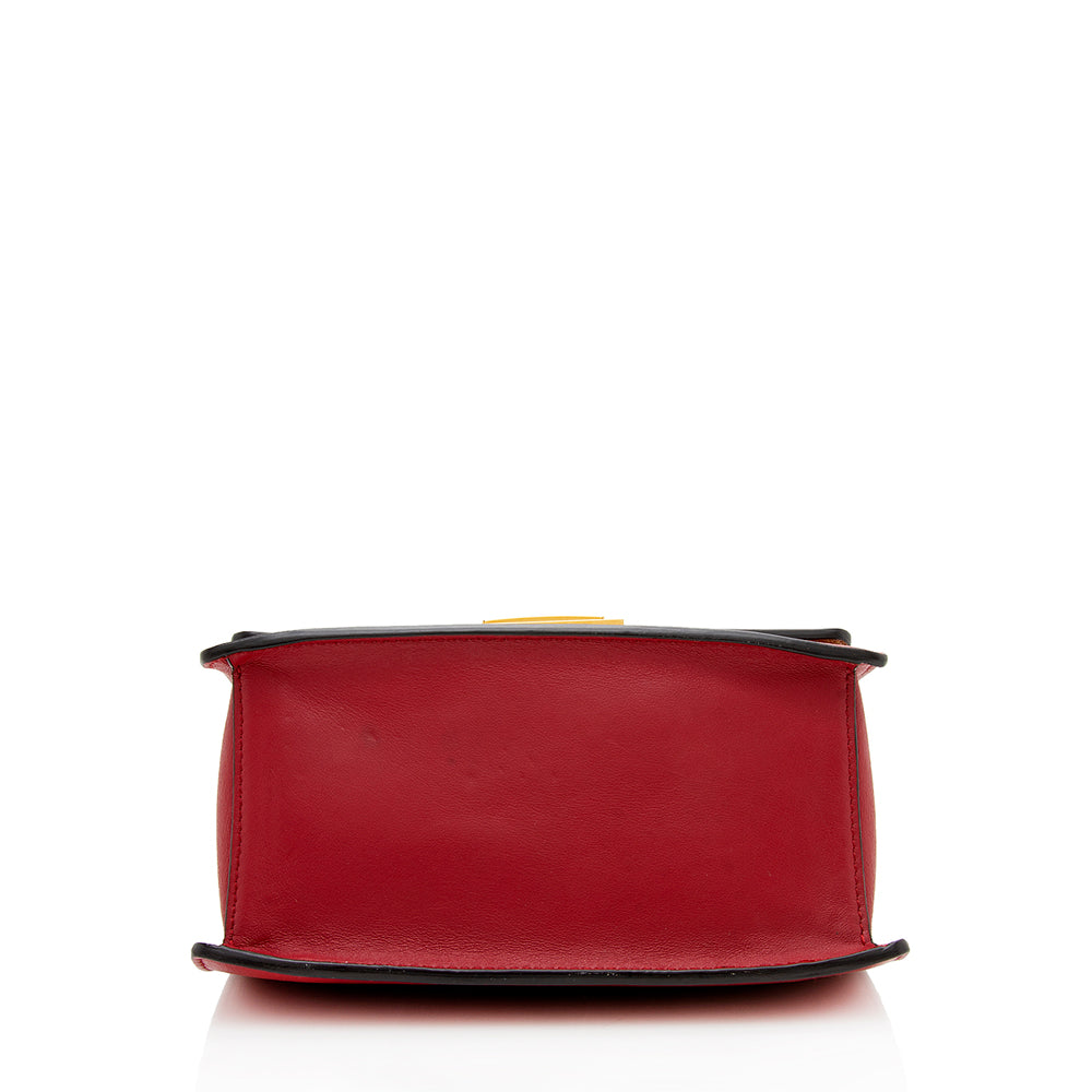 Fendi Leather Kan U Grace Small Crossbody Bag (SHF-12292)