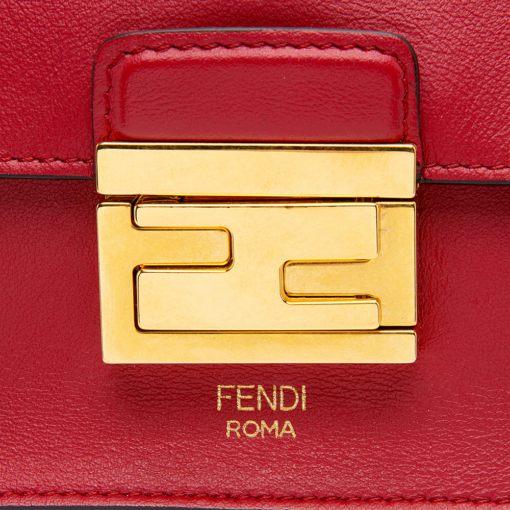 Fendi Leather Kan U Grace Small Crossbody Bag (SHF-12292)