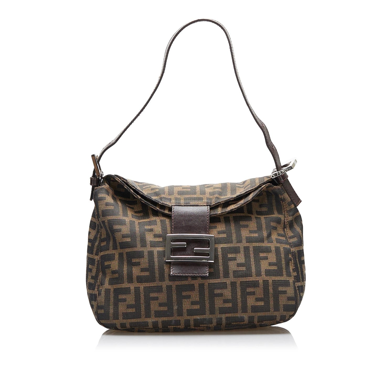 Fendi Zucca Double Flap Shoulder Bag (SHG-Ydwd2J)