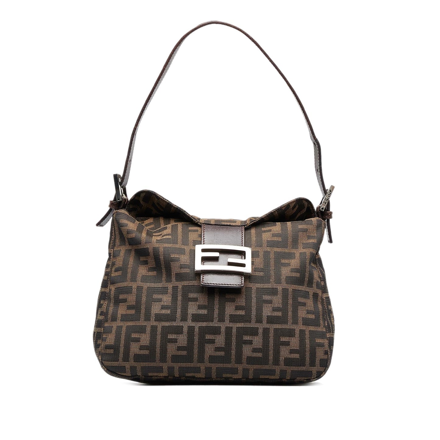 Fendi Zucca Double Flap Shoulder Bag (SHG-mQyT1Z)