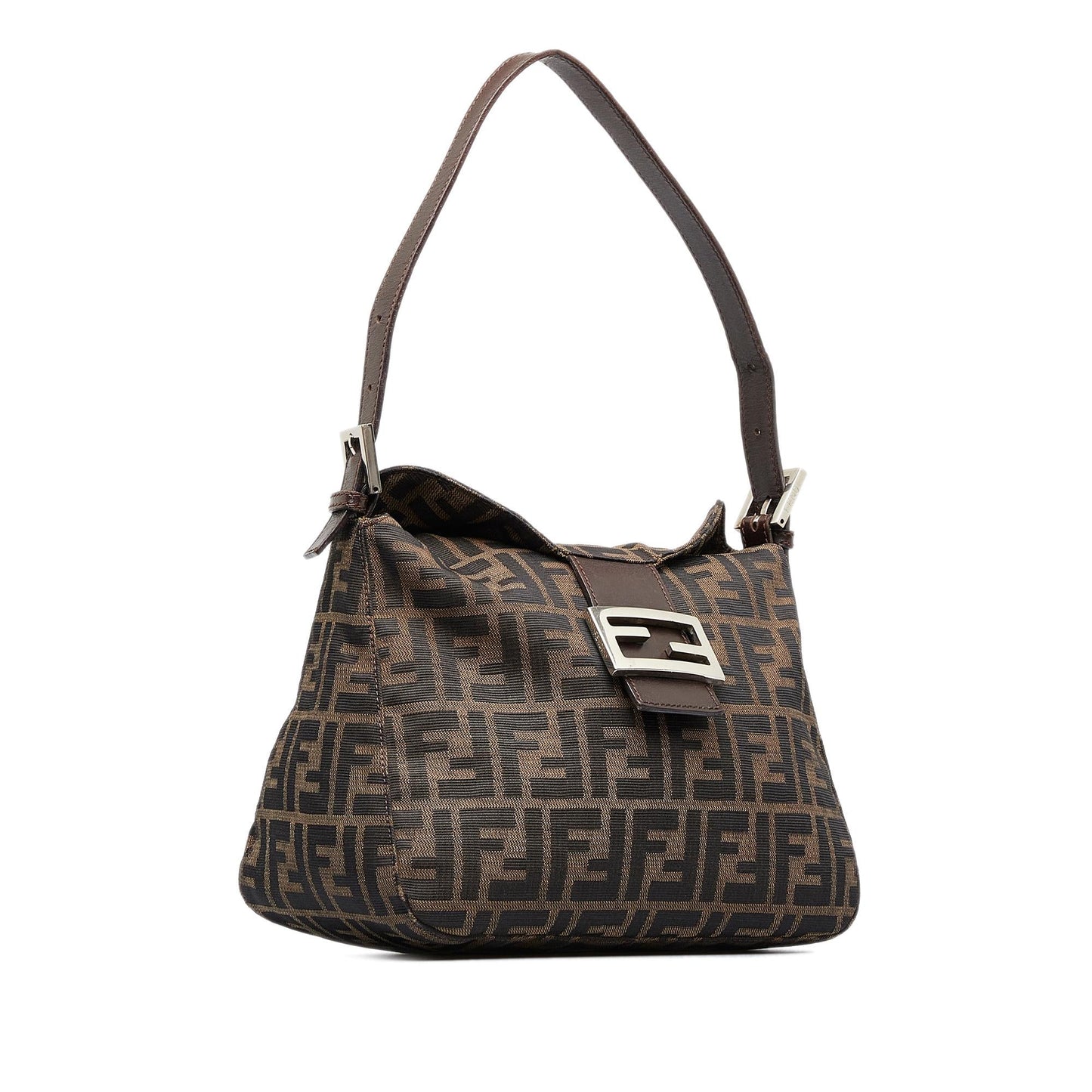 Fendi Zucca Double Flap Shoulder Bag (SHG-mQyT1Z)