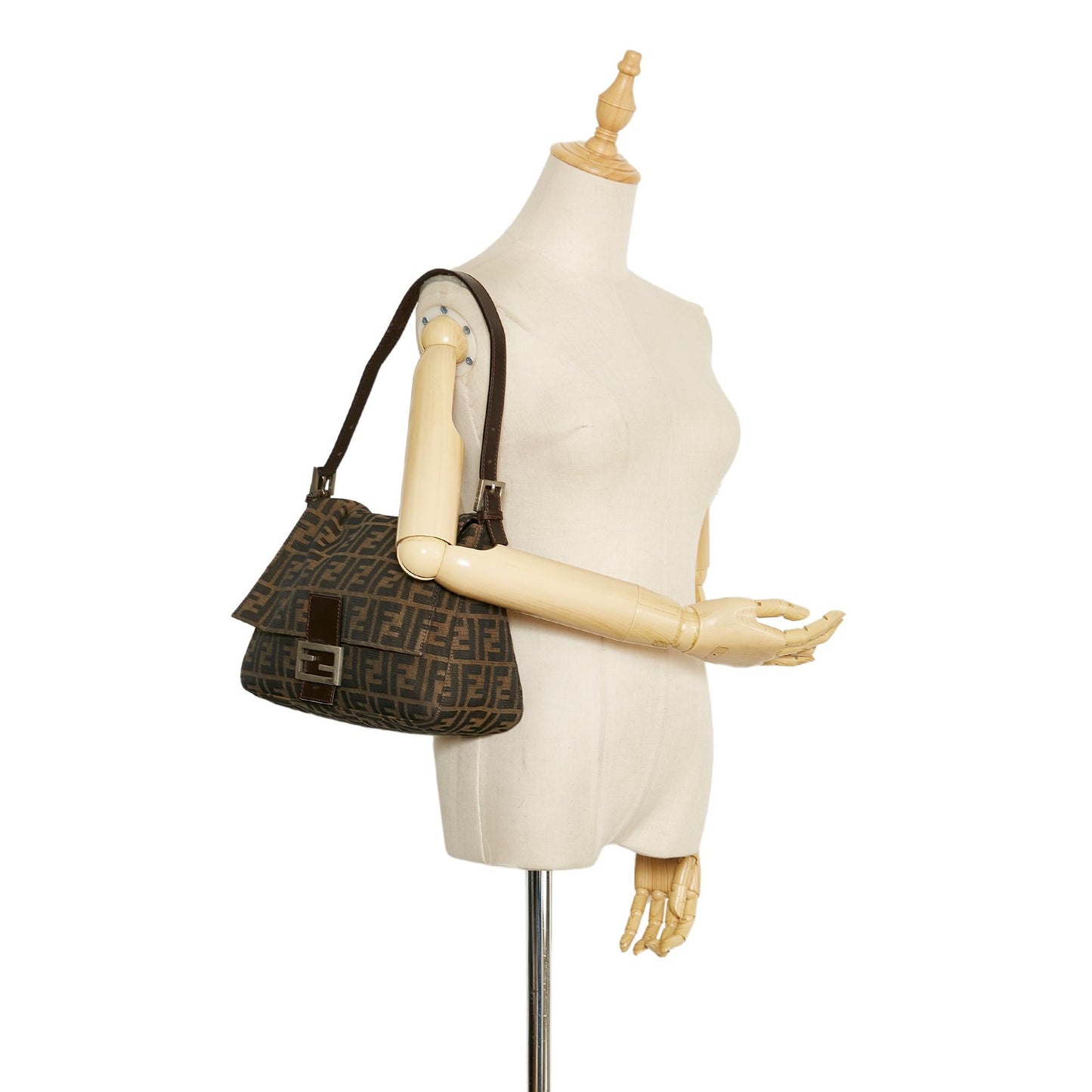 Fendi Zucca Mamma Forever Canvas Shoulder Bag (SHG-XkBLwP)