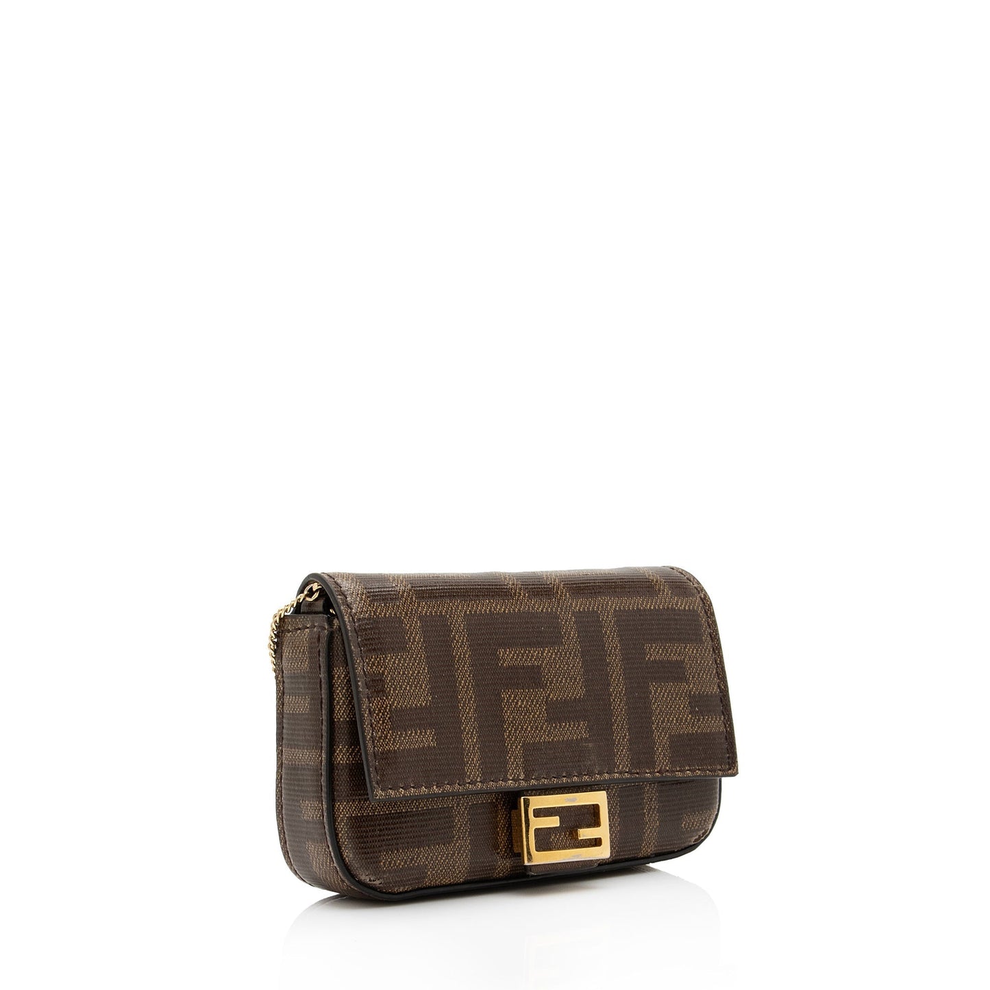 Fendi Zucca Spalmati Nano Baguette Charm Crossbody Bag (SHF-rpZREp)