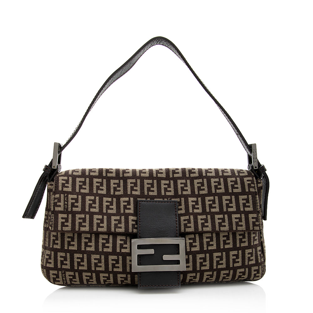 Fendi Zucchino Baguette Shoulder Bag (SHF-21031)