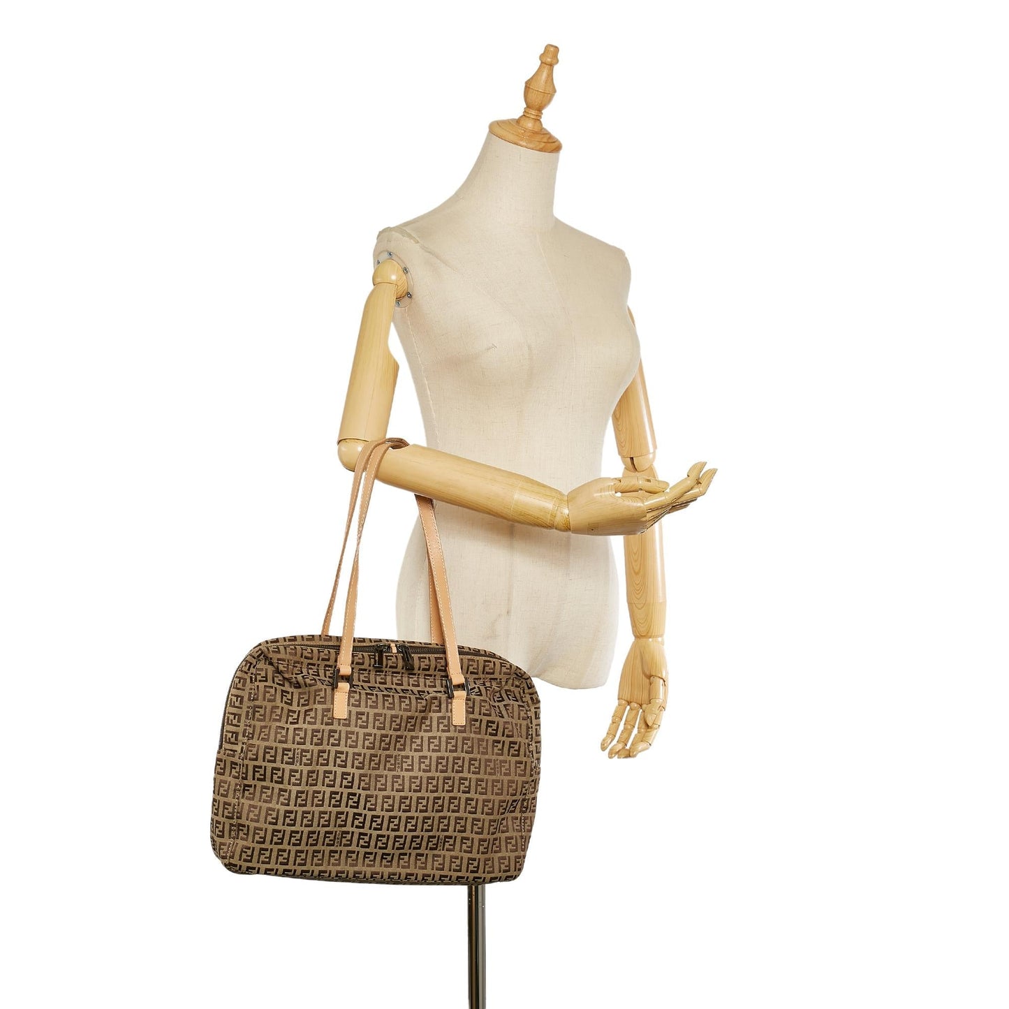 Fendi Zucchino Canvas Shoulder Bag (SHG-25645)