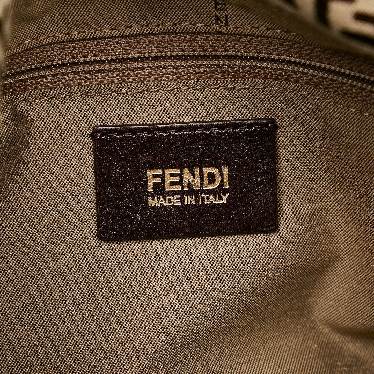 Fendi Zucchino Mamma Forever Canvas Shoulder Bag (SHG-33285)