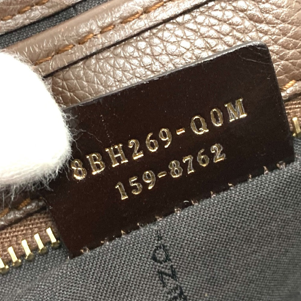 FENDI Tote Bag Bag Shoulder Bag Zucca FF pattern Shoulder Leather / canvas 8BH268 Brown Women Used