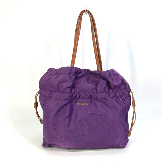 PRADA Tote Bag BN1757 Nylon / leather purple logo Shoulder Bag