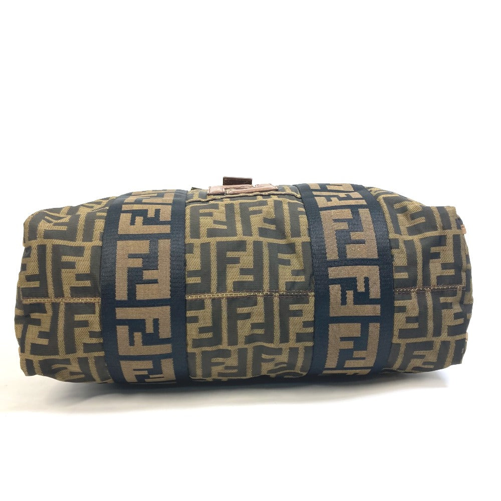 FENDI Tote Bag 7VA158 Leather / canvas Brown Zucca FF pattern Handbag 2WAY Bag Shoulder Bag Women Used