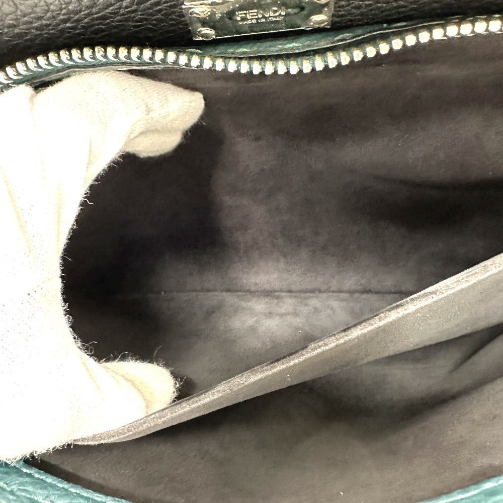 FENDI Business bag 7VA406 leather Blue type Selleria Monster Iconic Peek-a-boo fit unisex(Unisex) Used