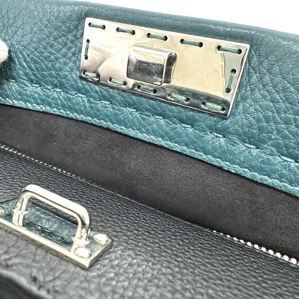 FENDI Business bag 7VA406 leather Blue type Selleria Monster Iconic Peek-a-boo fit unisex(Unisex) Used