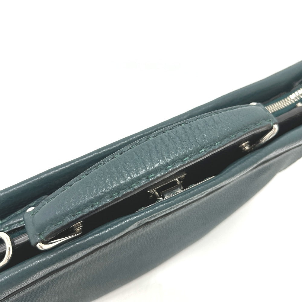 FENDI Business bag 7VA406 leather Blue type Selleria Monster Iconic Peek-a-boo fit unisex(Unisex) Used