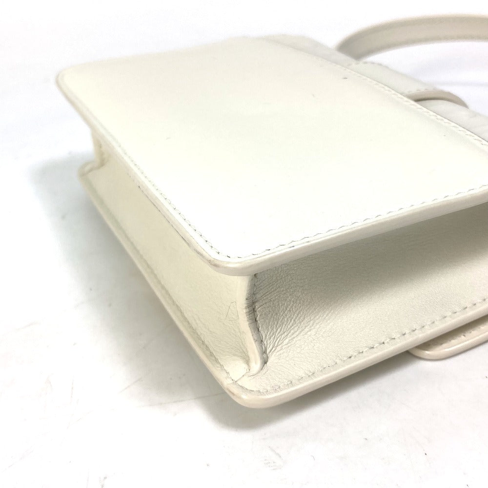 Christian Dior Shoulder Bag leather white CDMetal Montagne 30 Women Used