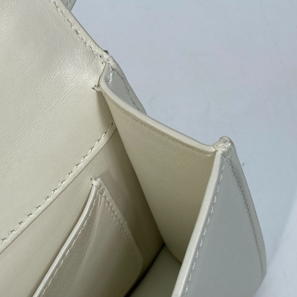 Christian Dior Shoulder Bag leather white CDMetal Montagne 30 Women Used