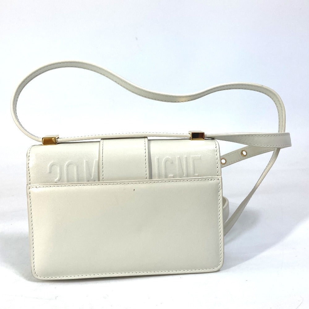 Christian Dior Shoulder Bag leather white CDMetal Montagne 30 Women Used