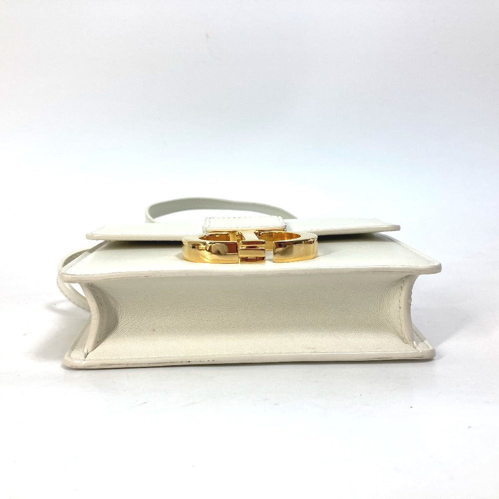 Christian Dior Shoulder Bag leather white CDMetal Montagne 30 Women Used